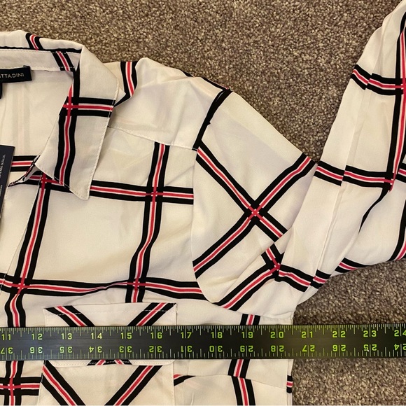 Adrienne Vittadini Women's Long Sleeves Button Up Top Roll Tab Sleeve Size L NWT - Picture 10 of 15